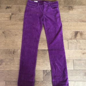 Gap Real Straight Purple Corduroy Pants NWOT